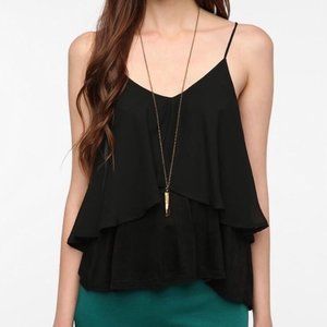 Urban Outfitters Sparkle & Fade Black Layered Tank Top